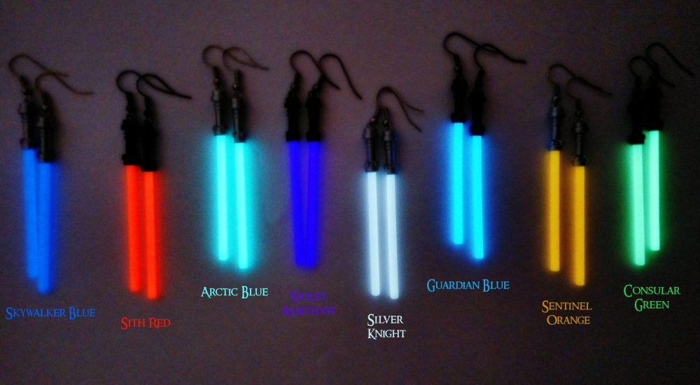 lightsaber earrings