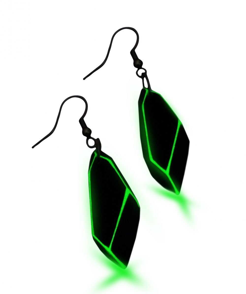 futuristic earrings